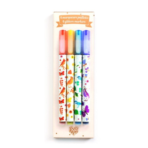 Djeco Brokatowe markery TINOU 4 szt