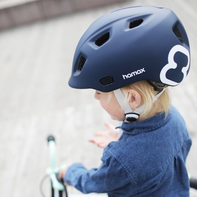 Kask dziecięcy Hamax navy blue white - rozmiar 47-52 - 33950