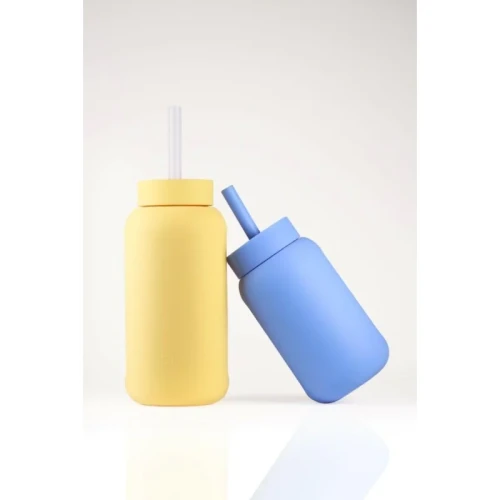 Silikonowa nasadka z rurką Bink do butelki Day bottle lemon