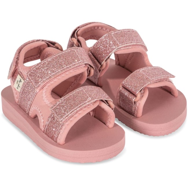Konges Slojd piankowe sandały Sun sandal glitter Mellow rose