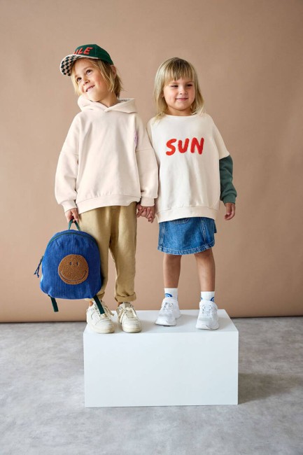 Lassig Plecak Mini sztruks Little Gang Smile blue