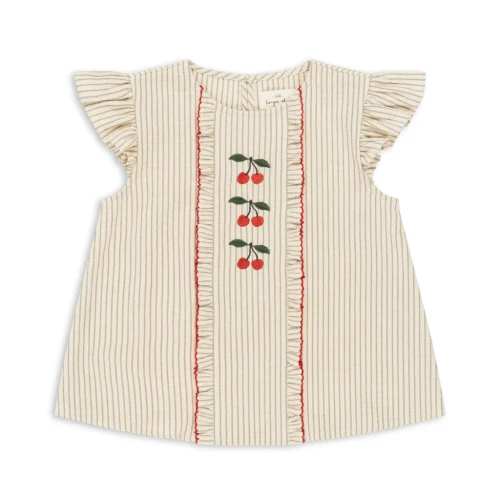 Bluzka Konges Slojd Ellie frill top tea stripe KS100862