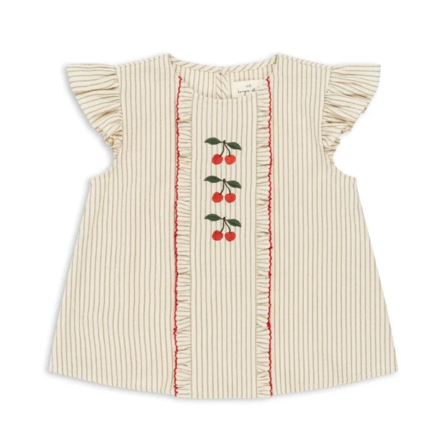 Bluzka Konges Slojd Ellie frill top tea stripe KS100862