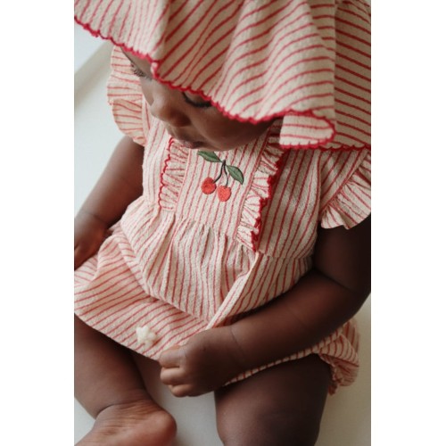 Konges Slojd romper Ellie frill amour stripe