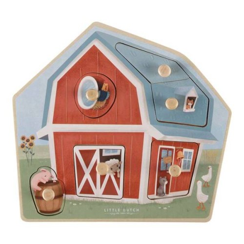 Drewniane puzzle Little Dutch Little Farm LD7158-3414