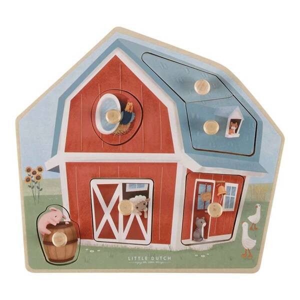 Drewniane puzzle Little Dutch Little Farm LD7158-3414