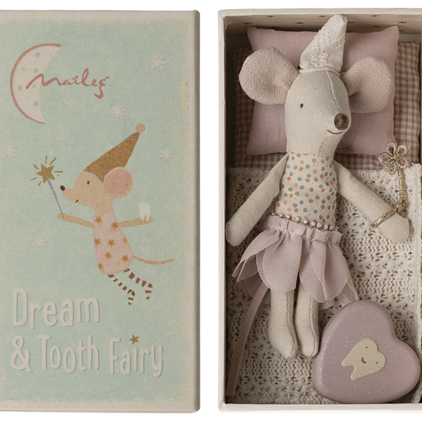 Wróżka zębuszka Maileg Myszka Tooth fairy Little sister mouse in matchbox