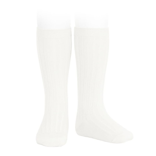 Condor podkolanówki ribbed cream no.202