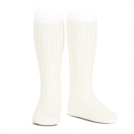 Condor podkolanówki ribbed beige no 303