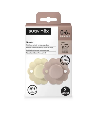 Suavinex Smoczek fizjologiczny SX Pro 2szt. 0-6m WHITECAP GRAY PALE MAUVE Wonder