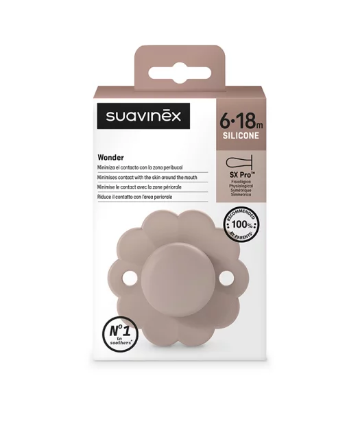 Suavinex SX Pro 6-18m PALE MAUVE Wonder Smoczek fizjologiczny dla dzieci