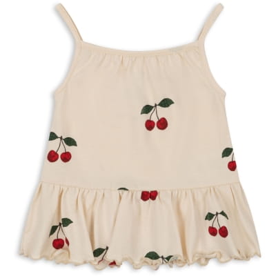 Konges Slojd top Lin frill strap ma grande cerise