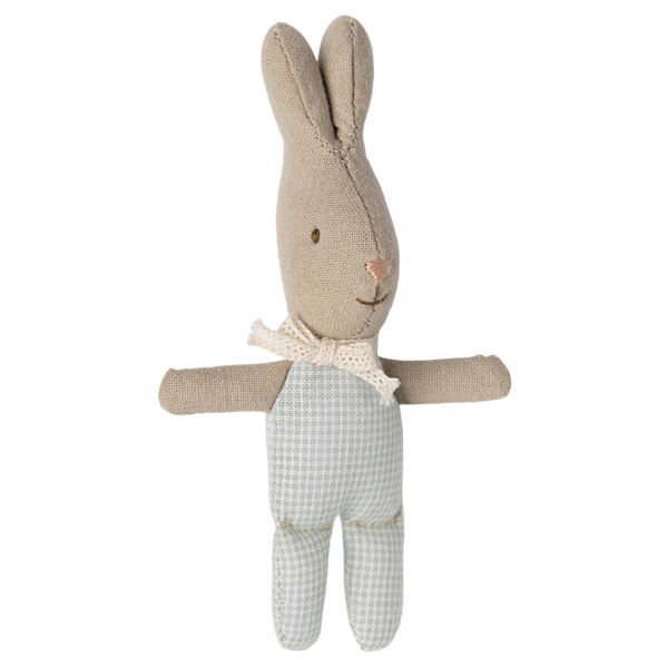 Maileg Króliczek Rabbit My Light blue check 16-4000-02