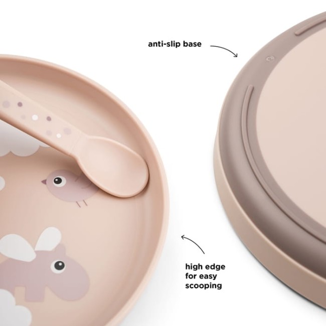 Talerzyk Done by Deer dla Dziecka Foodie Clouds Powder