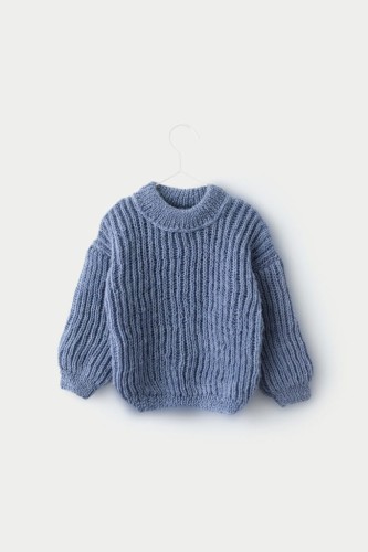 Booboo sweterek Minima merino stalowy błękit