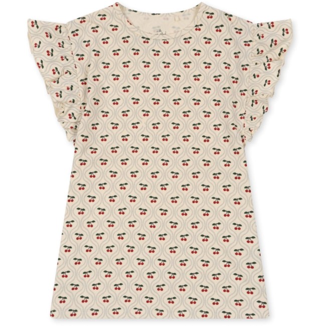 Konges Slojd sukienka Lin cherry motif