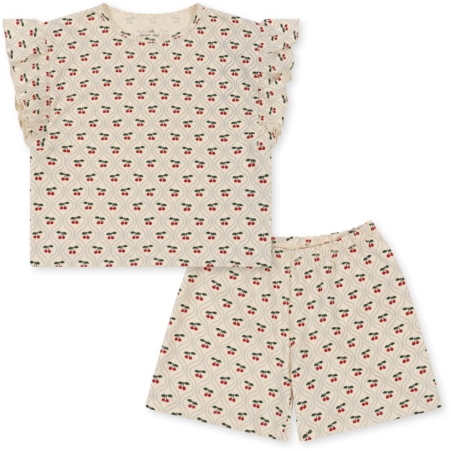 Konges Slojd zestaw Lin frill cherry motiff