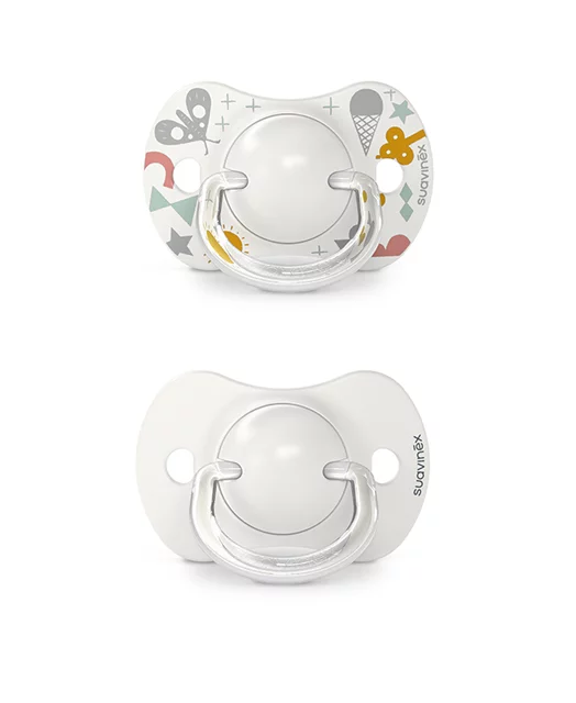Suavinex Smoczek fizjologiczny SX Pro silikonowy 2szt. 0-6 mcy walk in the park szary
