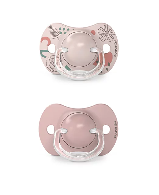 Suavinex Smoczek fizjologiczny SX Pro silikonowy 2szt. 6-18 mcy walk in the park różowy