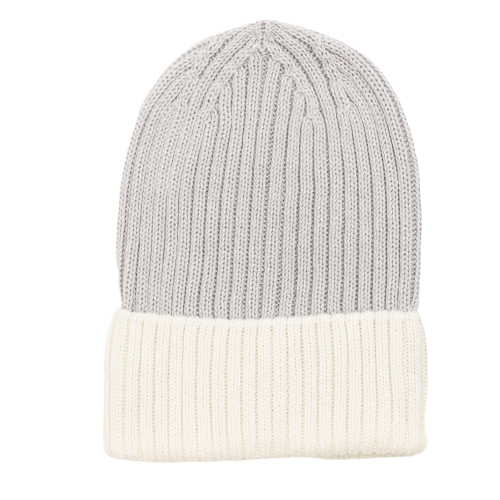 Bim Bla czapka bambusowa duo szara ecru