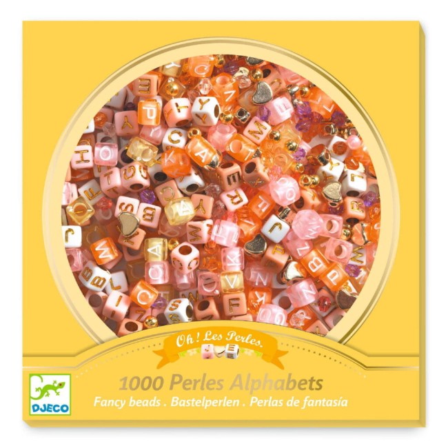 Djeco zestaw do tworzenia biżuterii złote literki