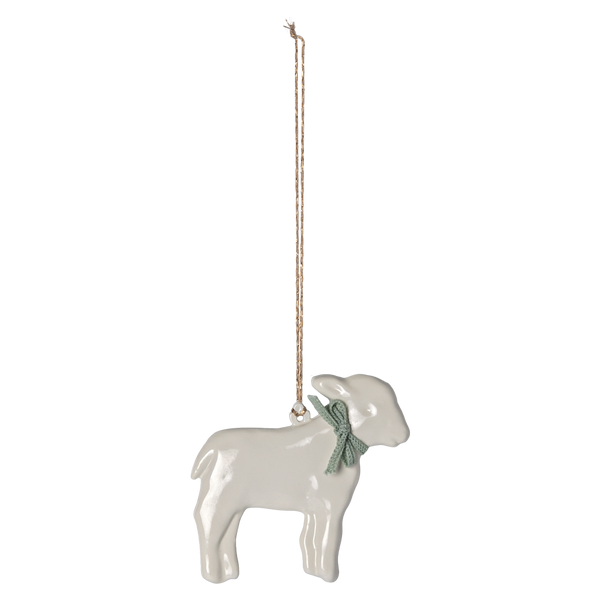 Dekoracja wielkanocna Maileg Metal ornament, Lamb yellow