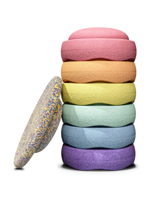 Stapelstein zestaw 6+1 krążków rainbow pastel