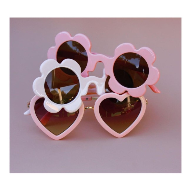 Okulary przeciwsłoneczne dla dzieci w wieku 3-12 lat - Elle Porte Classic Heart Peach