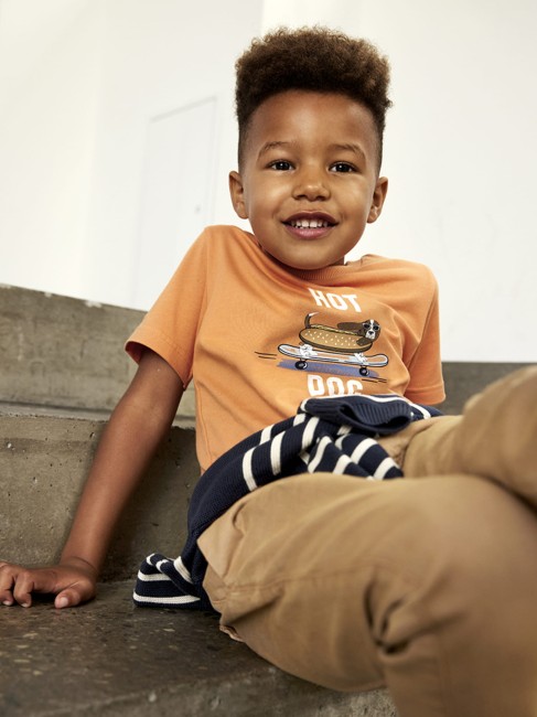 T-shirt Minymo SS coral gold