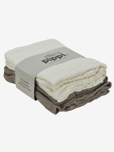 Pippi pieluszki muślinowe 4pack cinder