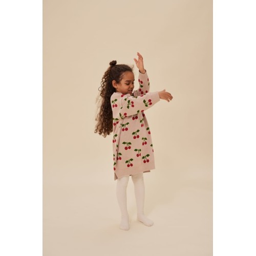 Konges Slojd sukienka dzianinowa Lapis dress cherry