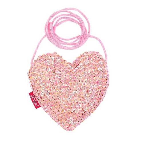 Souza Cekinowa torebka na ramię dla dzieci serduszko Emma różowa
