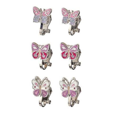Souza Kolczyki klipsy Motyle 3 pary