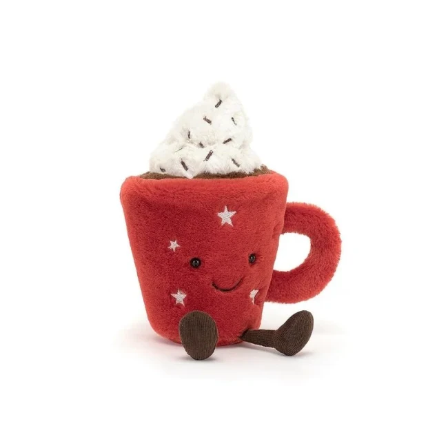 Jellycat przytulanka Wesoły kubek gorącej czekolady 19cm