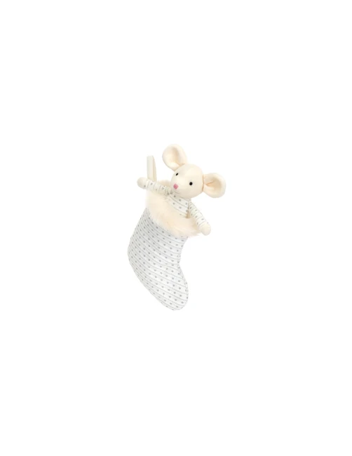 Jellycat przytulanka Myszka w lśniącej skarpecie