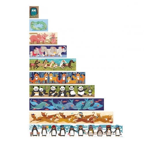 Puzzle Londji Pingwinki układanka nauka liczenia dla dzieci R-739