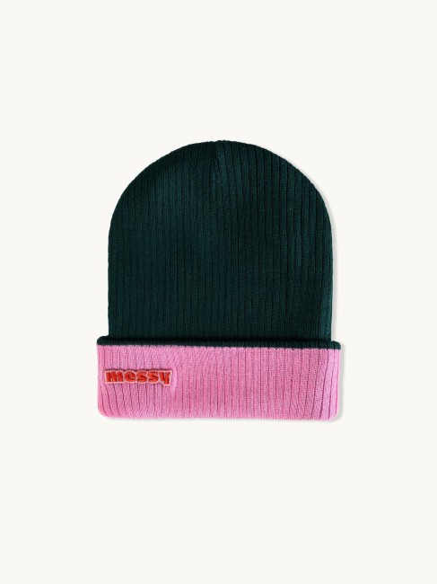 Czapka Happymess beanie merino forest berry