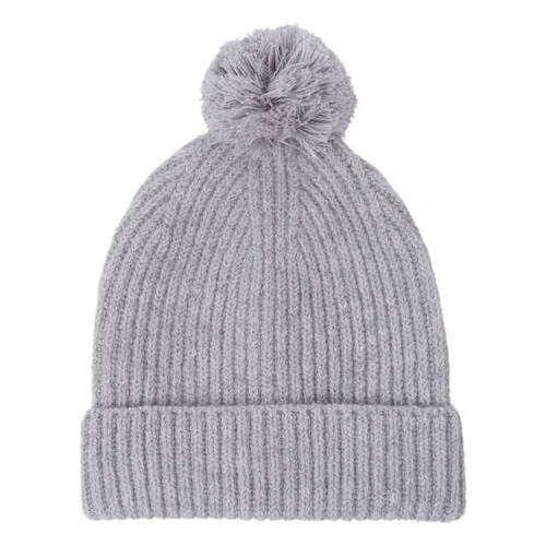 Lodger Czapeczka z wełny merino 100% szara Drizzle