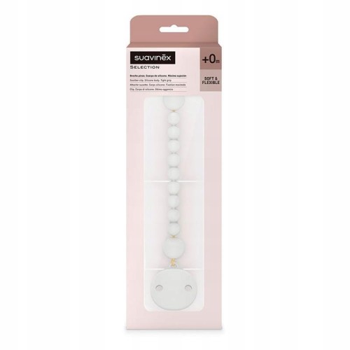 Zawieszka do smoczka Suavinex colours essence biały