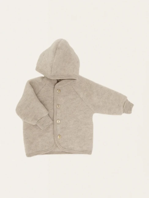 Engel Natur Kurtka z kapturem wełna merino Sand melange