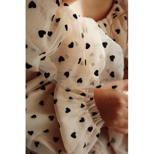 Konges Slojd Veludo heart sukienka dla dzieci