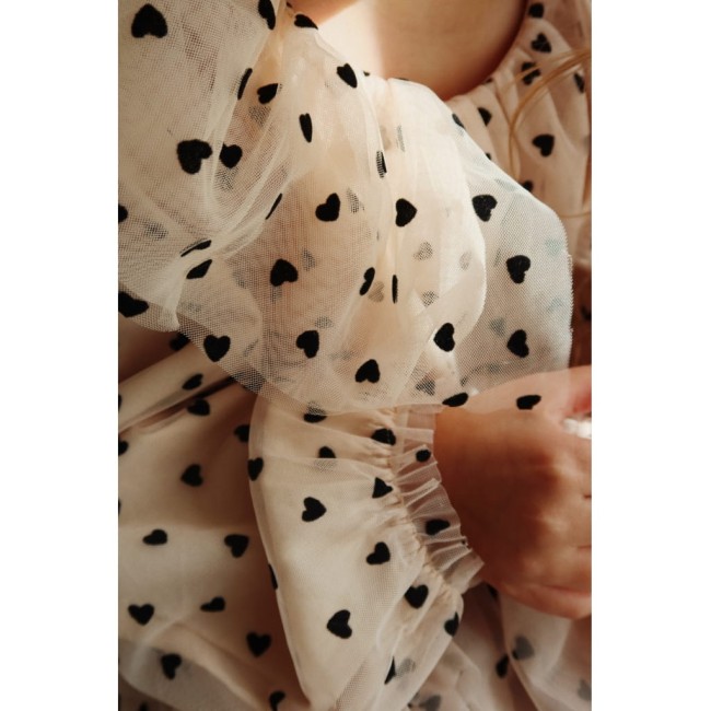 Konges Slojd Veludo heart sukienka dla dzieci