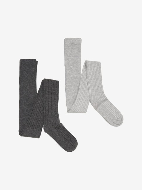 Minymo wełniane rajstopy rib grey melange 5979 123