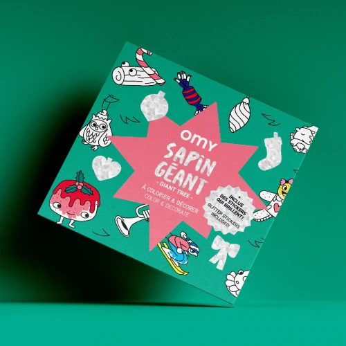 OMY gigantyczna kolorowanka świąteczne drzewko 270