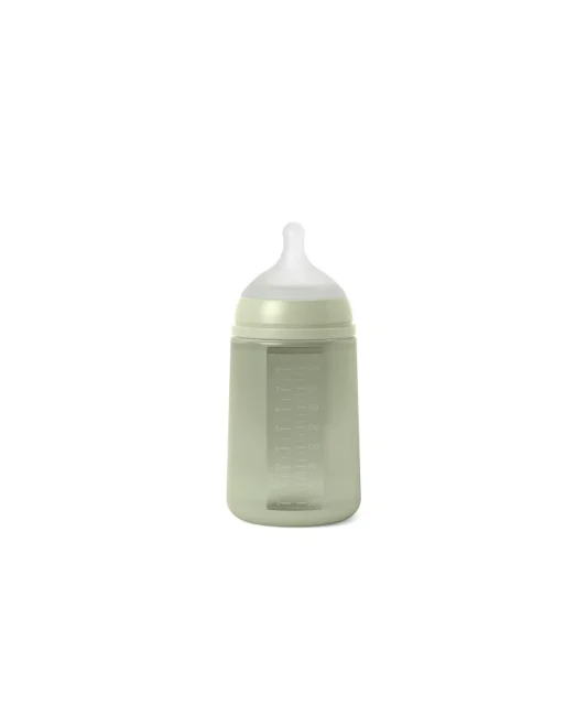 Zielona butelka Suavinex Colour Essence silikonowa