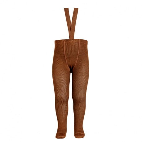 Condor wełniane rajstopy z szelkami chocolate no.938
