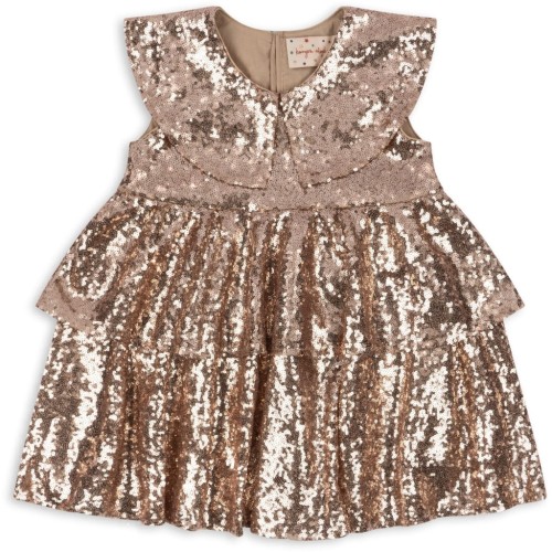 Konges Slojd sukienka Starla sequin dress gold blush