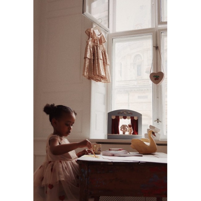 Konges Slojd Starla sequin gold blush - Sukienka dla dzieci