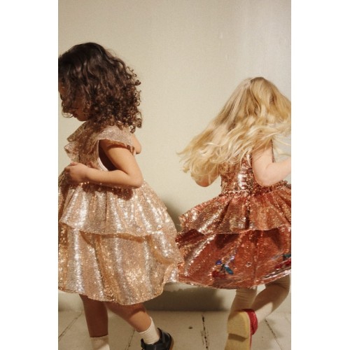 Sukienka Konges Slojd Starla sequin gold blush