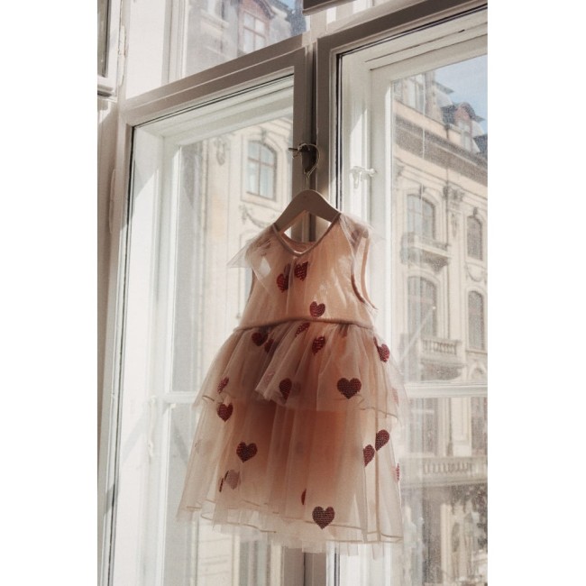 Sukienka z cekinami Konges Slojd Yvonne Fairy coeur sequins - z cekinami, dla dzieci
